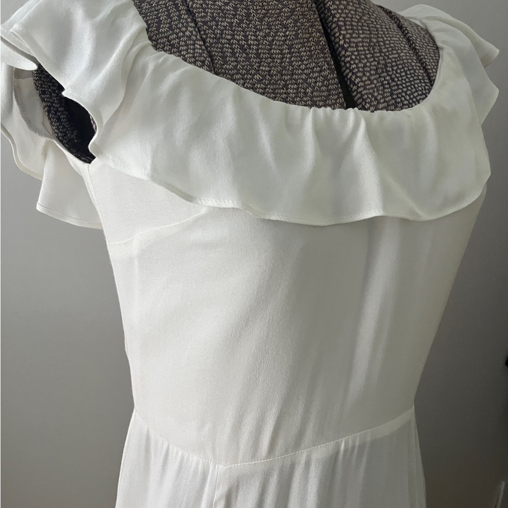 Reformation Verbena White Ruffle Dress size 8